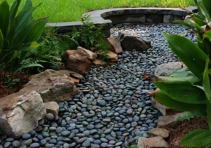 Drainage solution, dry river bed by ProScapes 